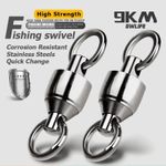 Ball Bearing Fishing Swivels 20-100pcs Stainless Steel Heavy Duty Saltwater