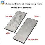 400 Grit &1200 Grit Double Side Diamond Sharpening Stone Plate Sharpener Tool