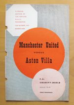 MANCHESTER UNITED v ASTON VILLA Charity Shield 1957 Football Programme - Munich