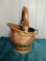 Reclaimed Vintage Brass Coal Bin Bucket Coal Scuttle Vintage Brass Coal Bin Pot