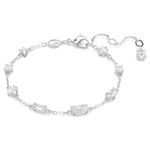 Mesmera bracelet Mixed cuts, Scattered design, White, Rhodium plated 5661530