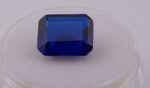 Blue Sapphire Emerald Cut Loose Gemstone Nano Lab Created  - UK
