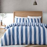 Catherine Lansfield Cove Stripe Reversible Duvet Cover Set Bedding Bedroom Linen