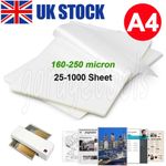 A4 Laminating Pouches Gloss Laminator Laminate Sheets Sleeves 160 250 Microns