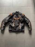 RST S1 CE Mens Leather Motorcycle Jacket Black Grey Neon Orange