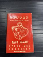 Super Rare Petter McLaren PAV4 Petrol Engine Operators Manual Very Good Cond