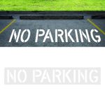 No Parking Silicone Stencil Reusable Spray Paint Marking Parking Zone Markings