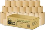 Pure Boo® Unbleached Bamboo Toilet Rolls – 24 Pack | 3-Ply, 200 Sheets per Roll