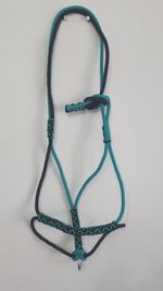 Premium Rope Halter & Lead Set Soft Feel Durable Horse Headcollar Turquoise Blue