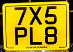 7X5 Reflective Track Day Plate Novelty Motorcycle Motorbike Show  Number plate  