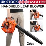26cc Garden Yard Handheld Petrol Leaf Blower Powerful 2 Stroke Air Cooled Engine