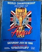 ORIGINAL WORLD CUP 1966 FINAL SOUVENIR PROGRAMME ENGLAND V WEST GERMANY