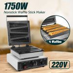 Electric Waffle Pancake Maker Waffle Stick Machine Pine Tree Mould Iron Cast Pan