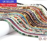 4mm Natural Gemstone Round Beads - Semi Precious Healing Crystals - Per Strand