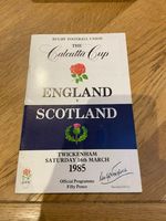 Rugby Programme - England v Scotland - 1985
