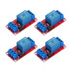 4Pcs, DC 5V 1 Channel Relay Module Board Shield 10A High/Low Level Trigger