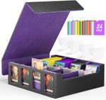 Magic Trading Leather 3000+Cards Deck Box Card Storage Box For TCG MTG Yugioh UK