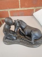 Cold Cast Bronze Girl & Horse / Foal