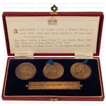 1936 Three British Kings Copper Medal Set