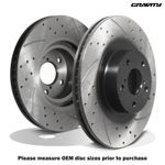FRONT DRILLED GROOVED 294MM BRAKE DISCS FOR SUBARU IMPREZA WRX FORESTER LEGACY