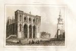 Engraving Canada 1840 "Cathedral Of Montreal"