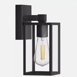 Wall Light Porch Yard Lantern Wall Lamp Fixture E27 Black IP65 Decor Outdoor UK