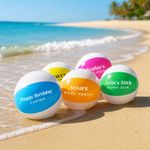 Personalised Inflatable Beach Ball Custom Name 9" Pool Party Favours Bulk