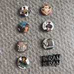 DURAN DURAN BUNDLE OF 8 VINTAGE BUTTON STYLE PIN BADGES FROM THE 1980's 25 mm 1"