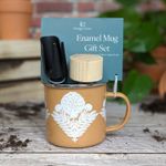Garden Gift Set Mini Tools Enamel Mug Dibber Shovel Pot Tamper Gift Set