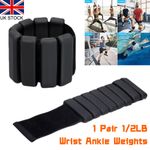 2PCS/Set Weighted Wristbands Adjustable Wearable Wrist Ankle Weights Bracelet