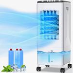 Portable Evaporative Air Cooler 6L, 3 Speed Oscillation Wheels 35dB 500m³/h