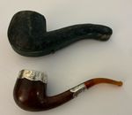 Cased Silver Collared Tobacco Pipe, hallmarked Birmingham 1898, maker AP,