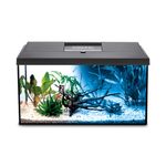 AquaEl Leddy 60 Day & Night Contemporary Aquarium Fish Tank Kit - Black