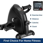 Under Desk Stationary Exercise Bike - Portable Arm Leg Foot Pedal Exerciser
