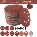 125mm 5" Sanding Discs 40 - 3000 Grit Orbital Sander 8 Hole Pads Premium quality