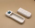 Small Pocket Joint Case Hard Slide Portable Holder For Travel Matt White