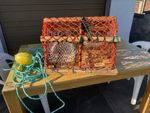 New Wooden orange Lobster Crab Pot