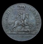 1794 Ibberson Holborn Conder token Mail & Post Coaches Bronzed! DH# 342