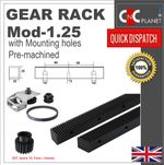MODULE 1.25 STEEL TOOTHED GEAR RACK PINION CNC PLASMA ROUTER GEAR REDUCTION KIT