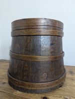 Antique Staved Oak & Ash Bound Barrel English FREE POSTAGE 