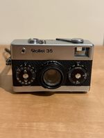 Rollei 35 Silver Vintage 35mm Film Camera with Case 10x6x3cm 325g