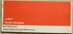 HARLEY DAVIDSON Motorcycle Warranty & Maintenance Service Book July 1974