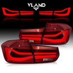VLAND LED LCI Red Rear Lights For BMW 3 Series M3 F30 F80 2012-2018 Tail Lamps