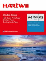 A4 Thick 300Gsm Double Sides High Glossy Inkjet Paper Photo Paper Hartwii