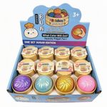 12 Pieces Bun-Shaped Stress Toy Presentation Box Steamed Bun Squishy Desk Decor