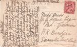 GB KGV Post Card to P K Bindjei, Sumatra East Coast - 1913 SOUTHEND ON SEA CDS