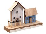 Wooden Beach House Ornament 20 cm Coastal Home Decoration