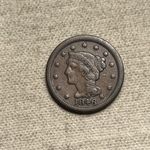 1846 Braided Hair Large Cent/Small Date/VF+ #QA1045