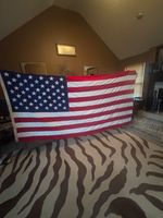 Vintage American flag Valley Forge Cotton Sewn  9x5Ft USA
