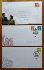 British Stamps 3 Covers Decimal Machins Unofficial FDCs - (R149)